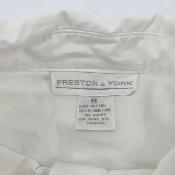 Preston & York Vintage Upcycled Embroidered Sneakers Button Down Shirt - Medium - Picture 9 of 9